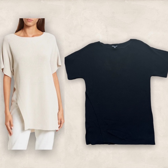 Eileen Fisher Tops - Eileen Fisher Bateau Knit Tunic Blouse